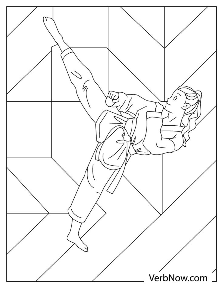 Free KARATE KID Coloring Pages & Book for Download (Printable PDF