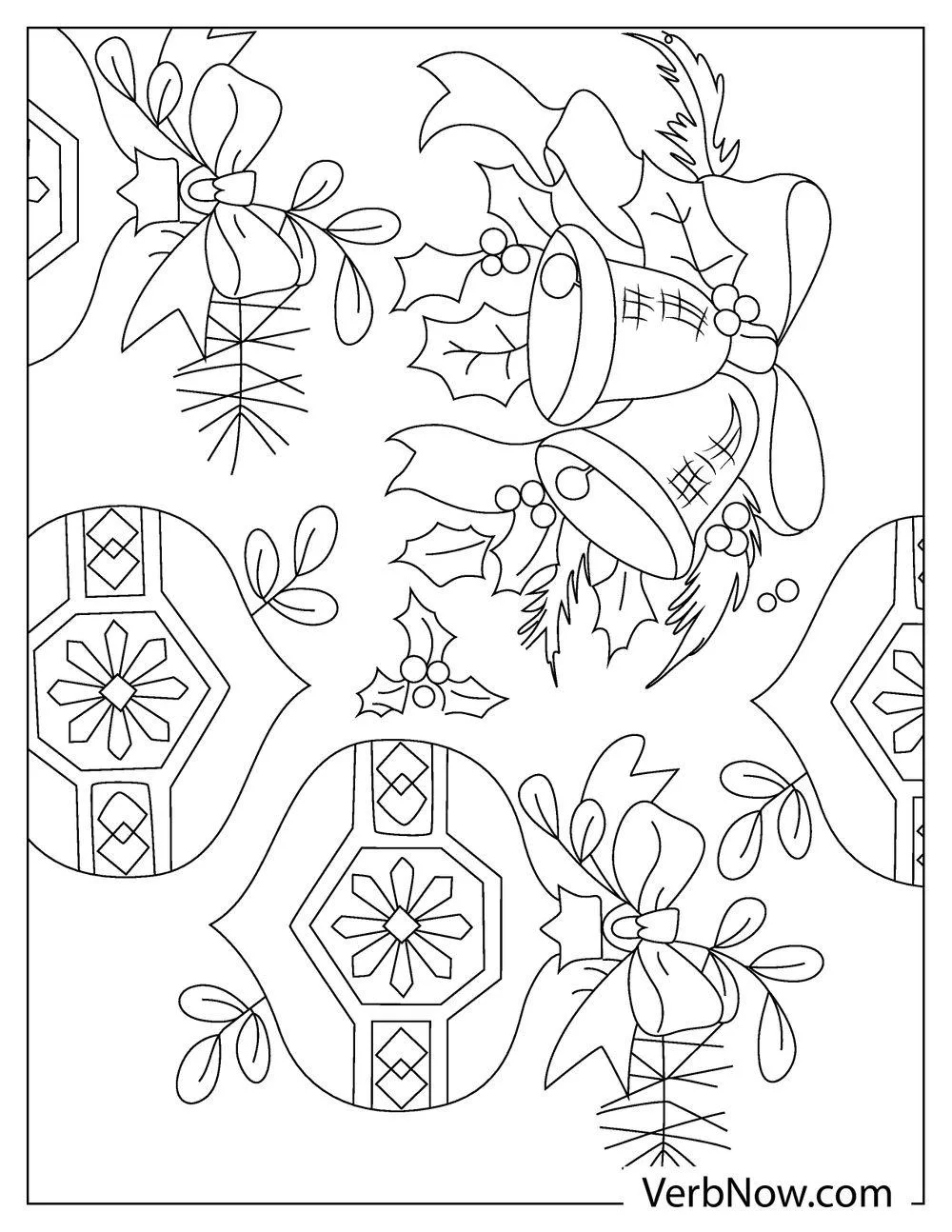 Free ORNAMENT Coloring Pages for Download (Printable PDF) Patterned Christmas ornaments printable page
