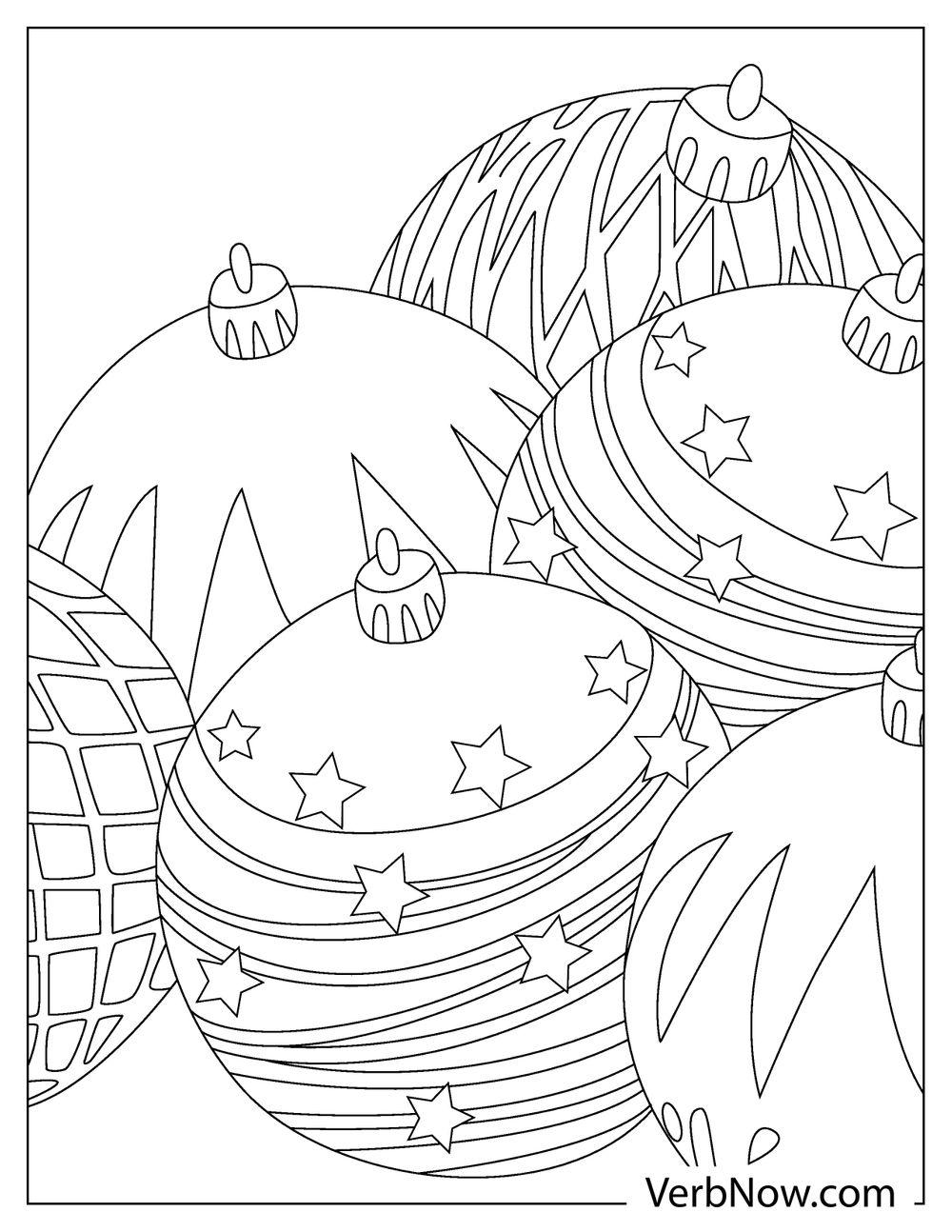 DIY Christmas tree ornament coloring page