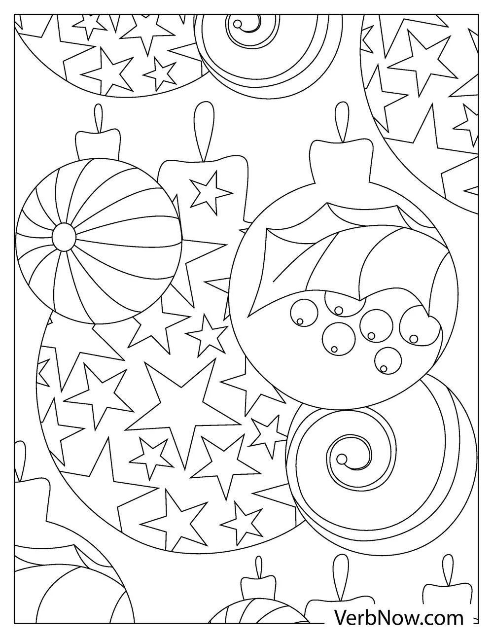 Free ORNAMENT Coloring Pages for Download (Printable PDF) Classic red and gold ornament to colo