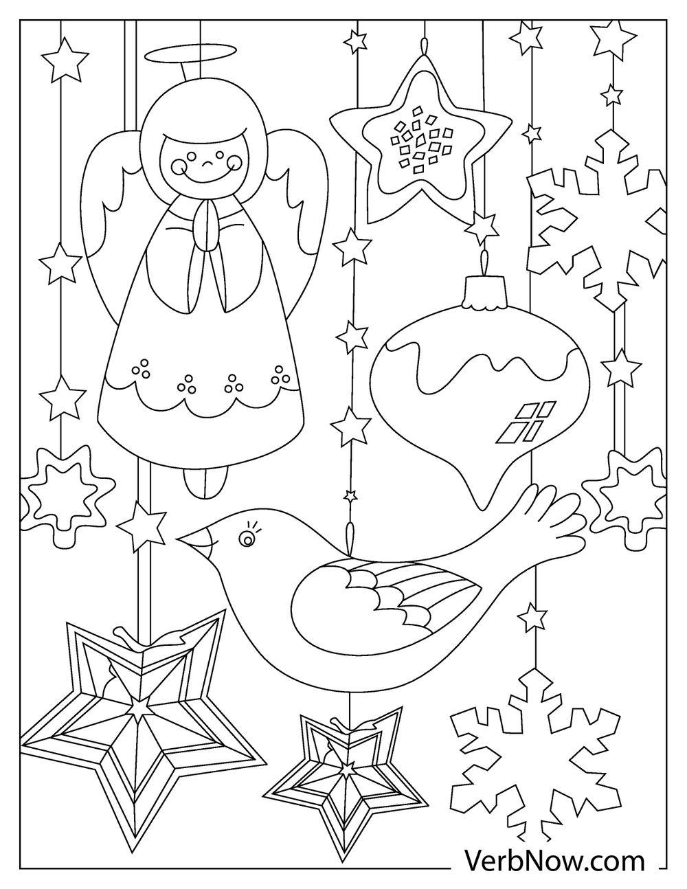 Printable Christmas ornament coloring for fun