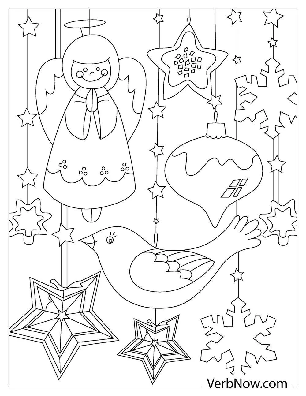 Free ORNAMENT Coloring Pages for Download (Printable PDF) Printable Christmas ornament coloring for fun