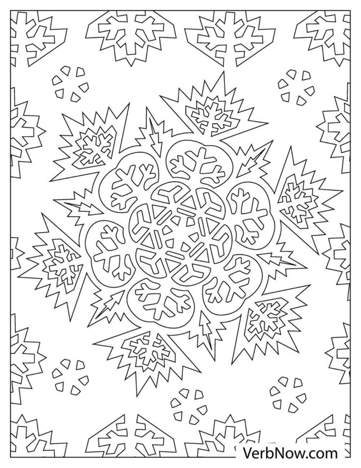Free SNOWFLAKES Coloring Pages for Download (Printable PDF)