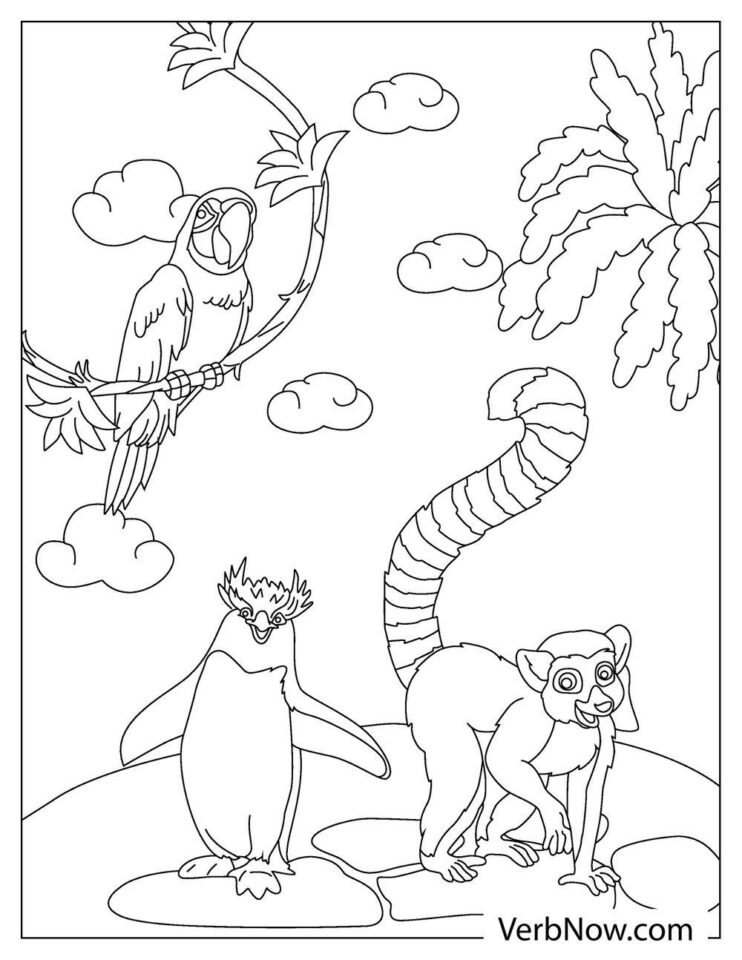 Free ZOO ANIMALS Coloring Pages for Download (Printable PDF)