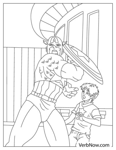 Free CAPTAIN AMERICA Coloring Pages for Download (Printable PDF)