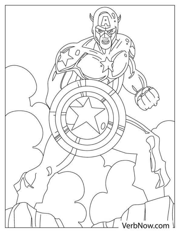Free CAPTAIN AMERICA Coloring Pages for Download (Printable PDF)