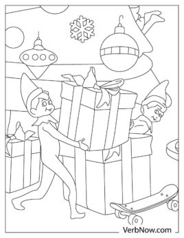 Free ELF ON THE SHELF Coloring Pages for Download (Printable PDF)