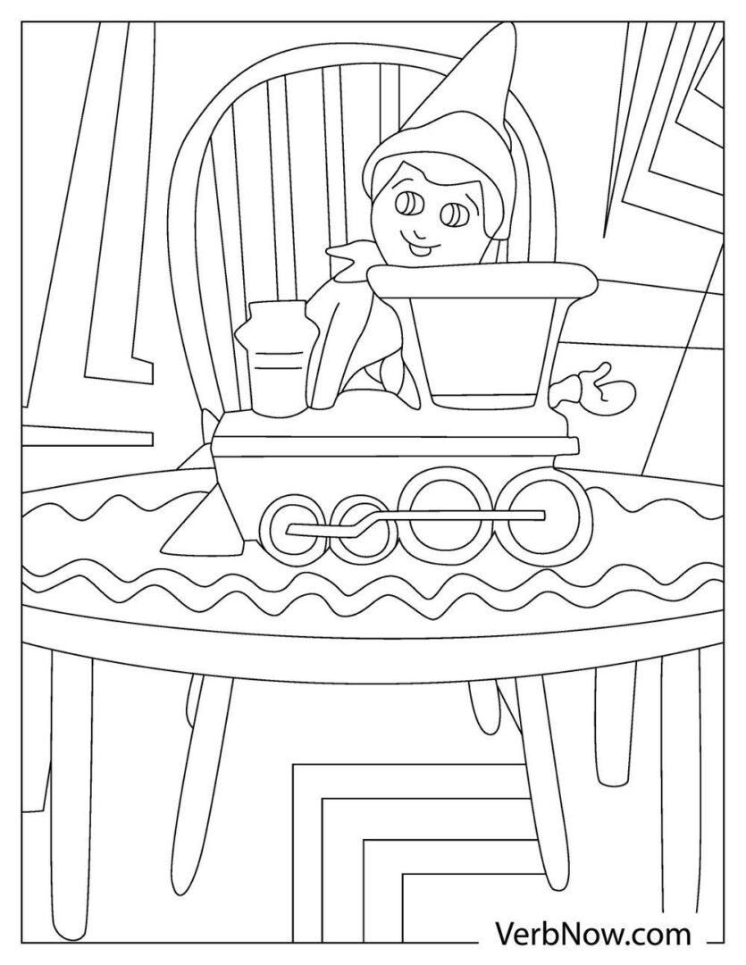 Free ELF ON THE SHELF Coloring Pages for Download (Printable PDF)