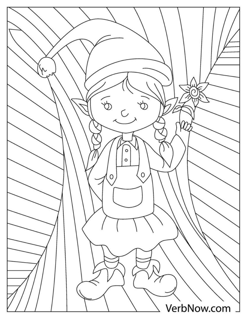 Free ELF ON THE SHELF Coloring Pages for Download (Printable PDF)
