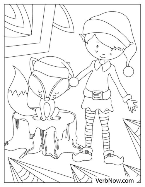 Free ELF ON THE SHELF Coloring Pages for Download (Printable PDF)