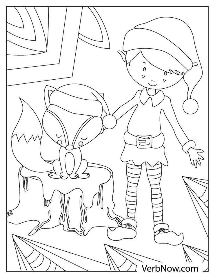 Free ELF ON THE SHELF Coloring Pages for Download (Printable PDF)