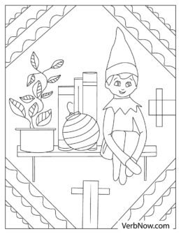 Free ELF ON THE SHELF Coloring Pages for Download (Printable PDF)