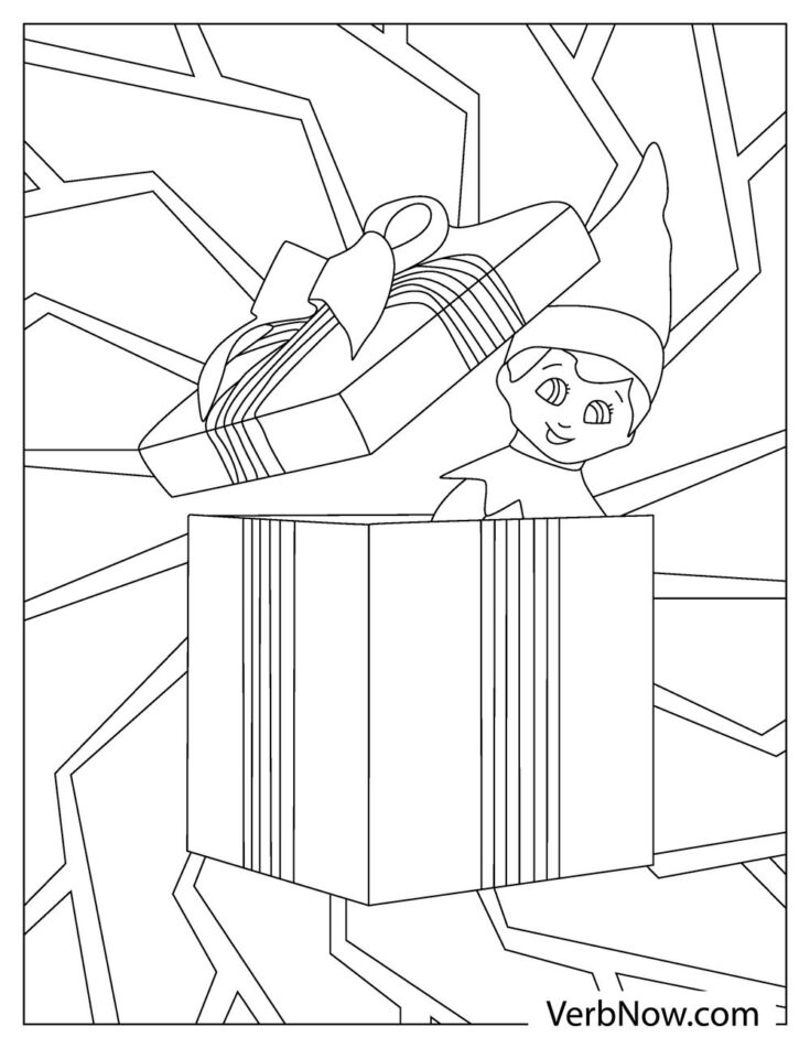 Free ELF ON THE SHELF Coloring Pages for Download (Printable PDF)