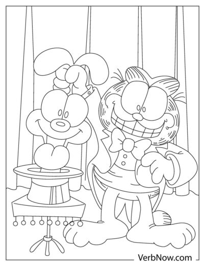 Free GARFIELD Coloring Pages for Download (Printable PDF)