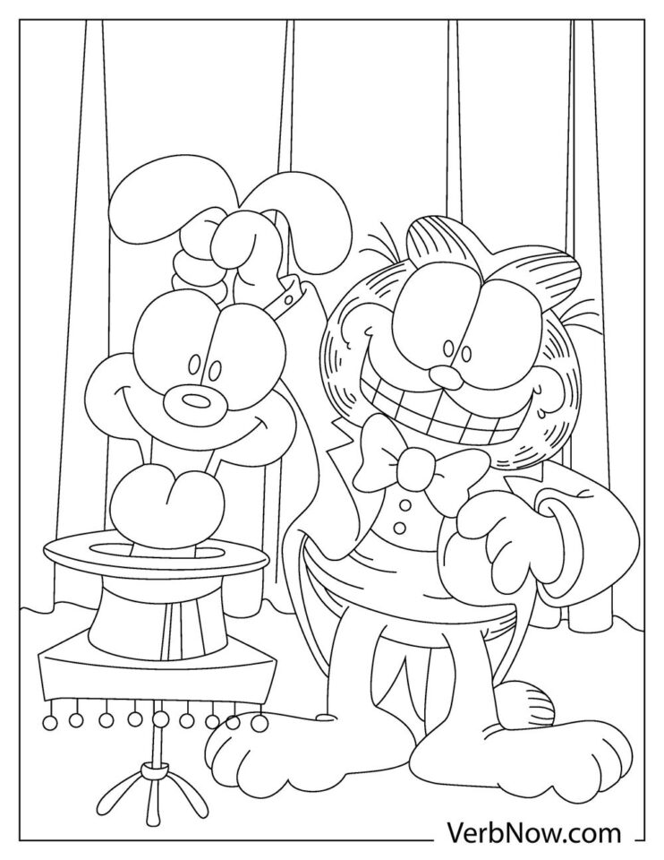 Free GARFIELD Coloring Pages for Download (Printable PDF)