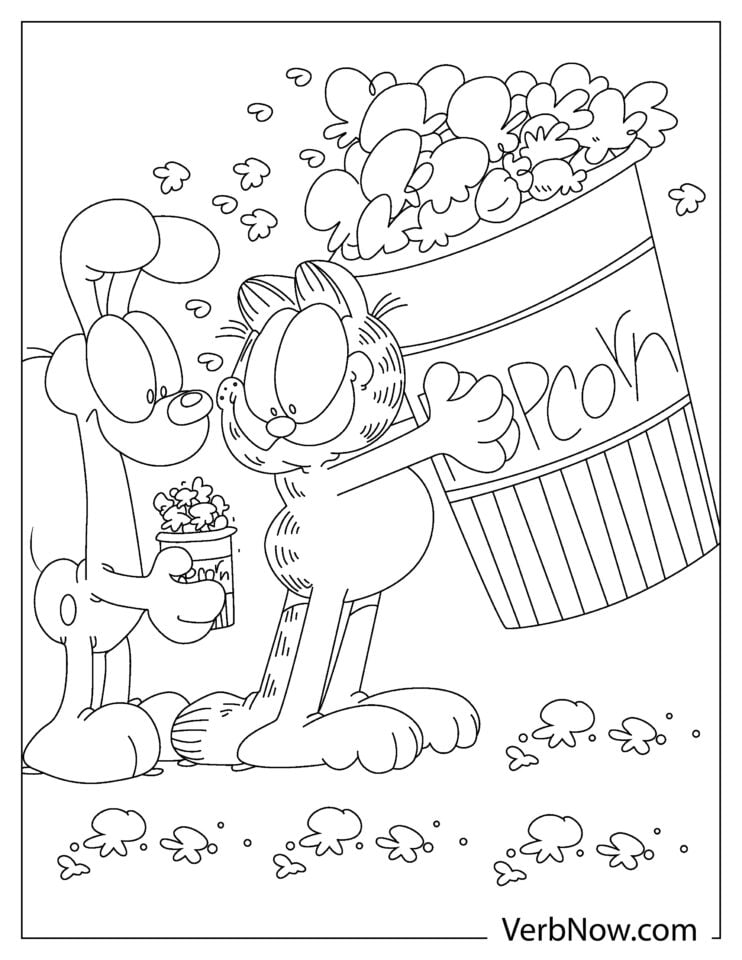 Free GARFIELD Coloring Pages for Download (Printable PDF)