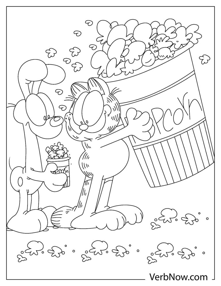 Free GARFIELD Coloring Pages for Download (Printable PDF)