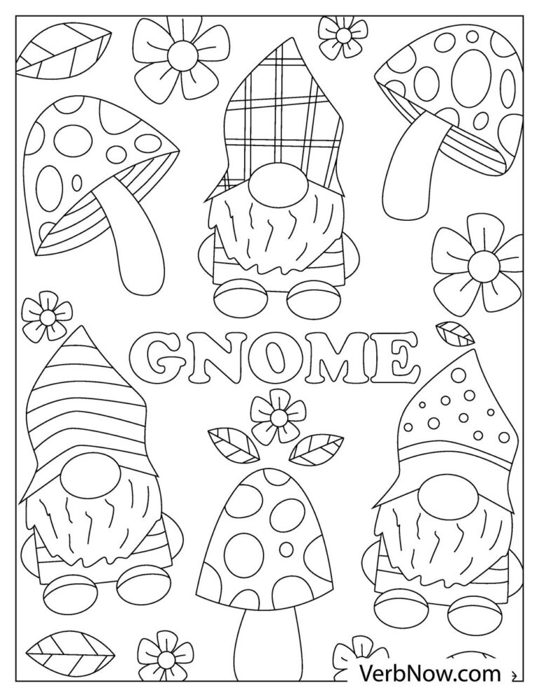 Free GNOME Coloring Pages for Download (Printable PDF)