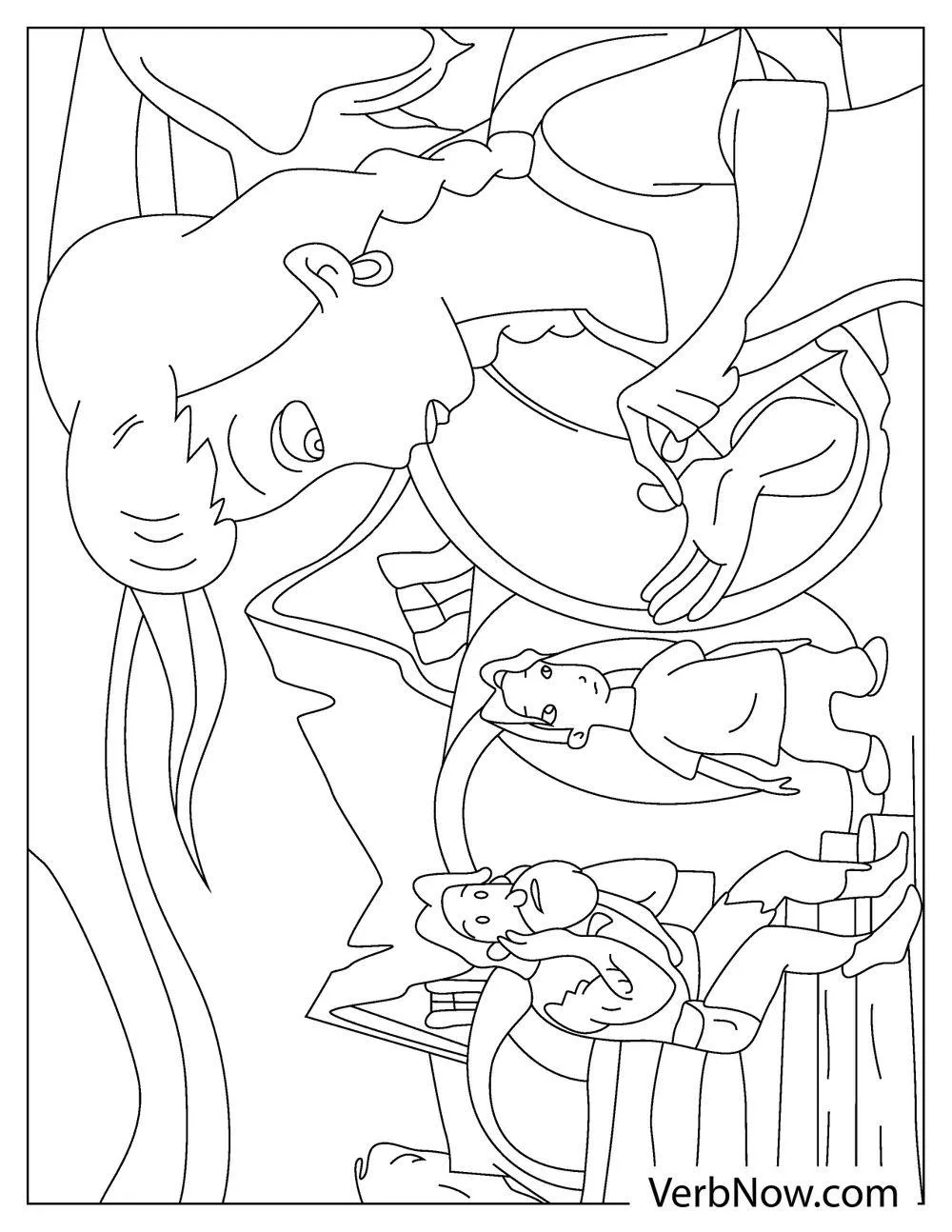 The team in the town coloring page