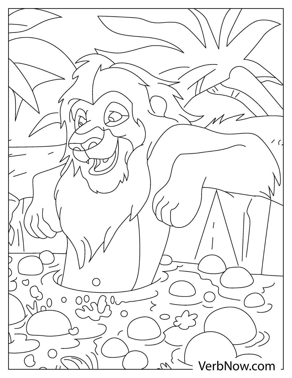 Scar in a lava pool coloring page

