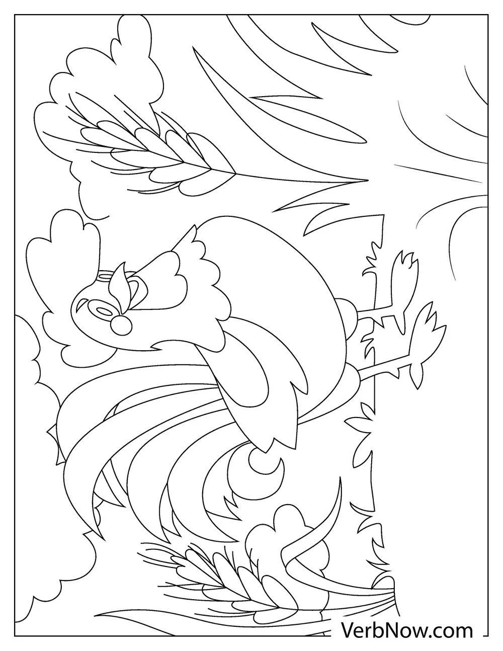 Easy rooster coloring page for preschool