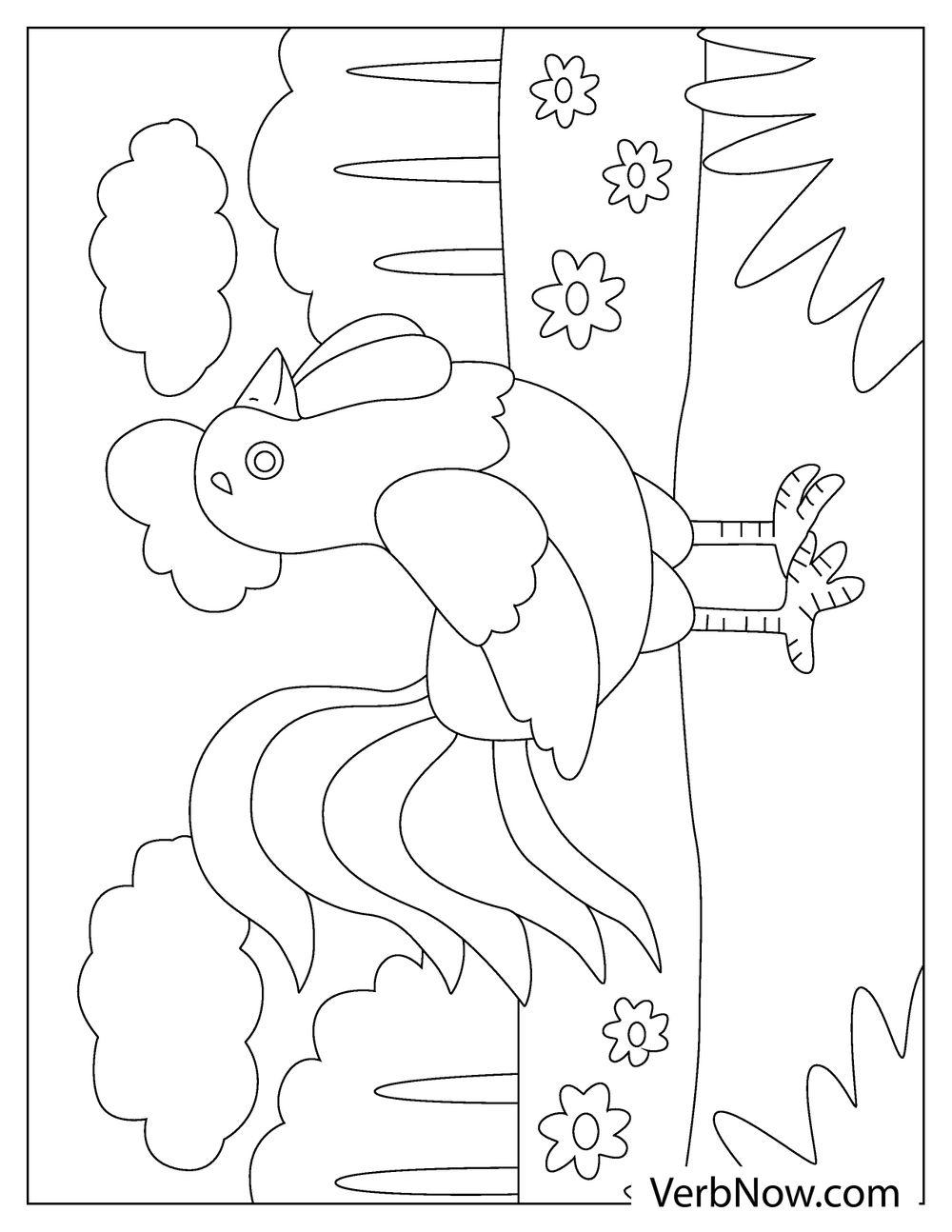 Cute rooster coloring sheet for all ages 