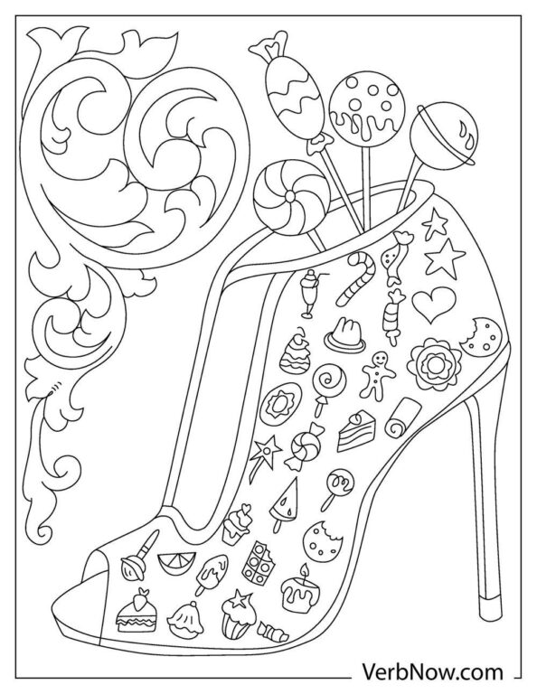 Free SHOE Coloring Pages for Download (Printable PDF)