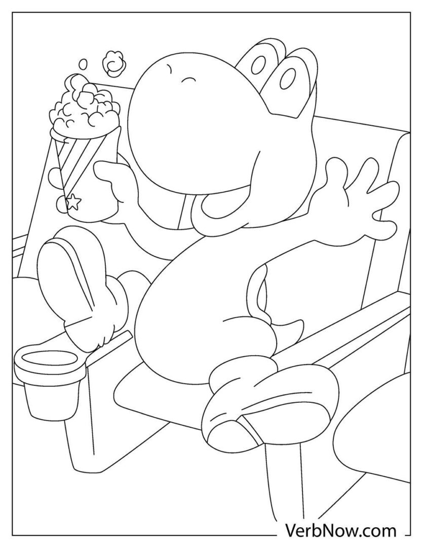 Free YOSHI Coloring Pages for Download (Printable PDF)