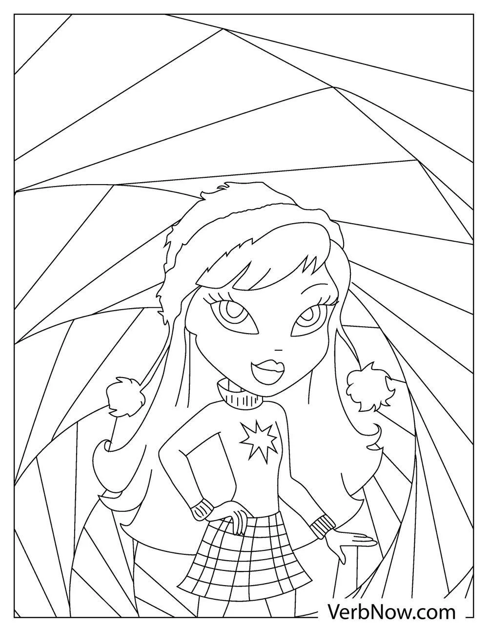 Bratz doll in the Yoshi coloring page 
