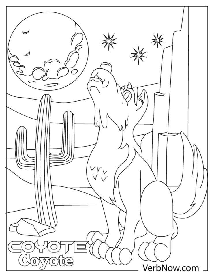 Free COYOTE Coloring Pages for Download (Printable PDF)