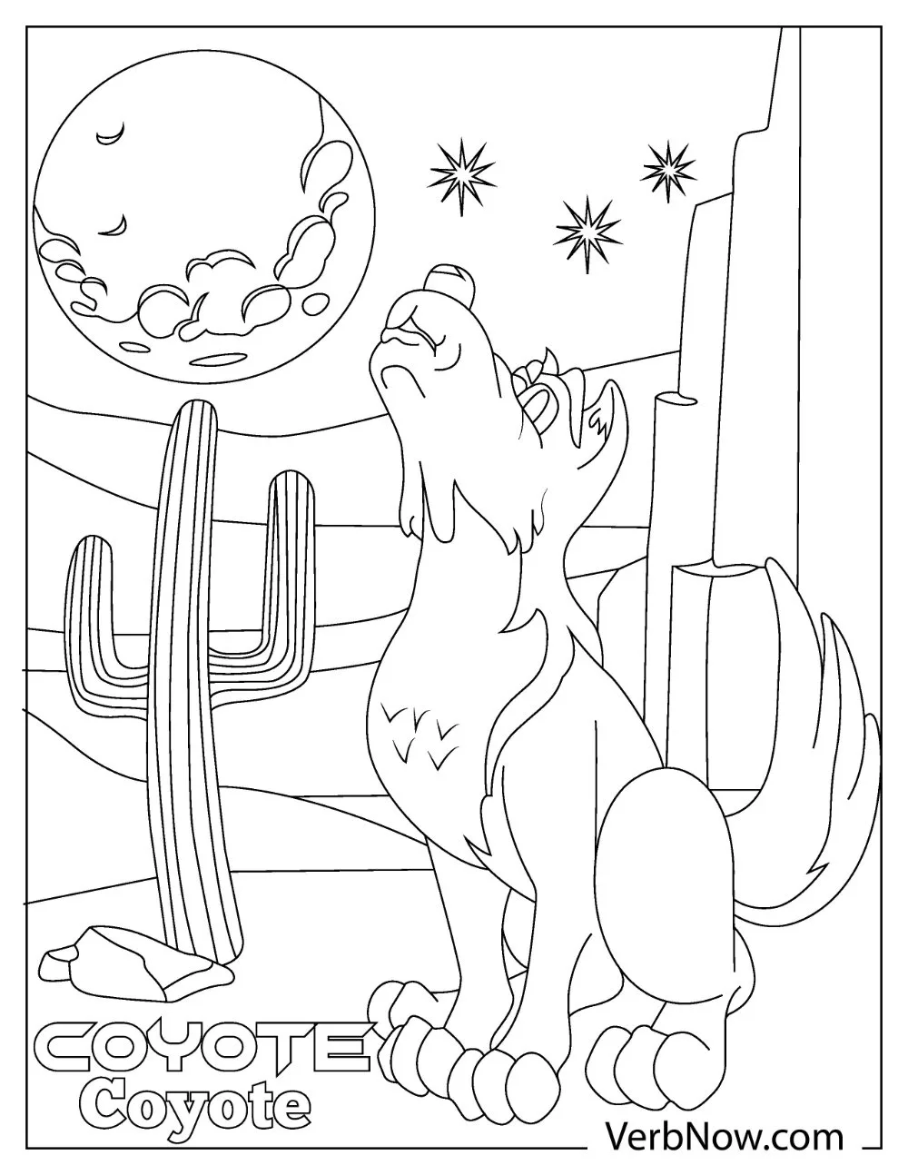 The Coyote looking at an alien planet