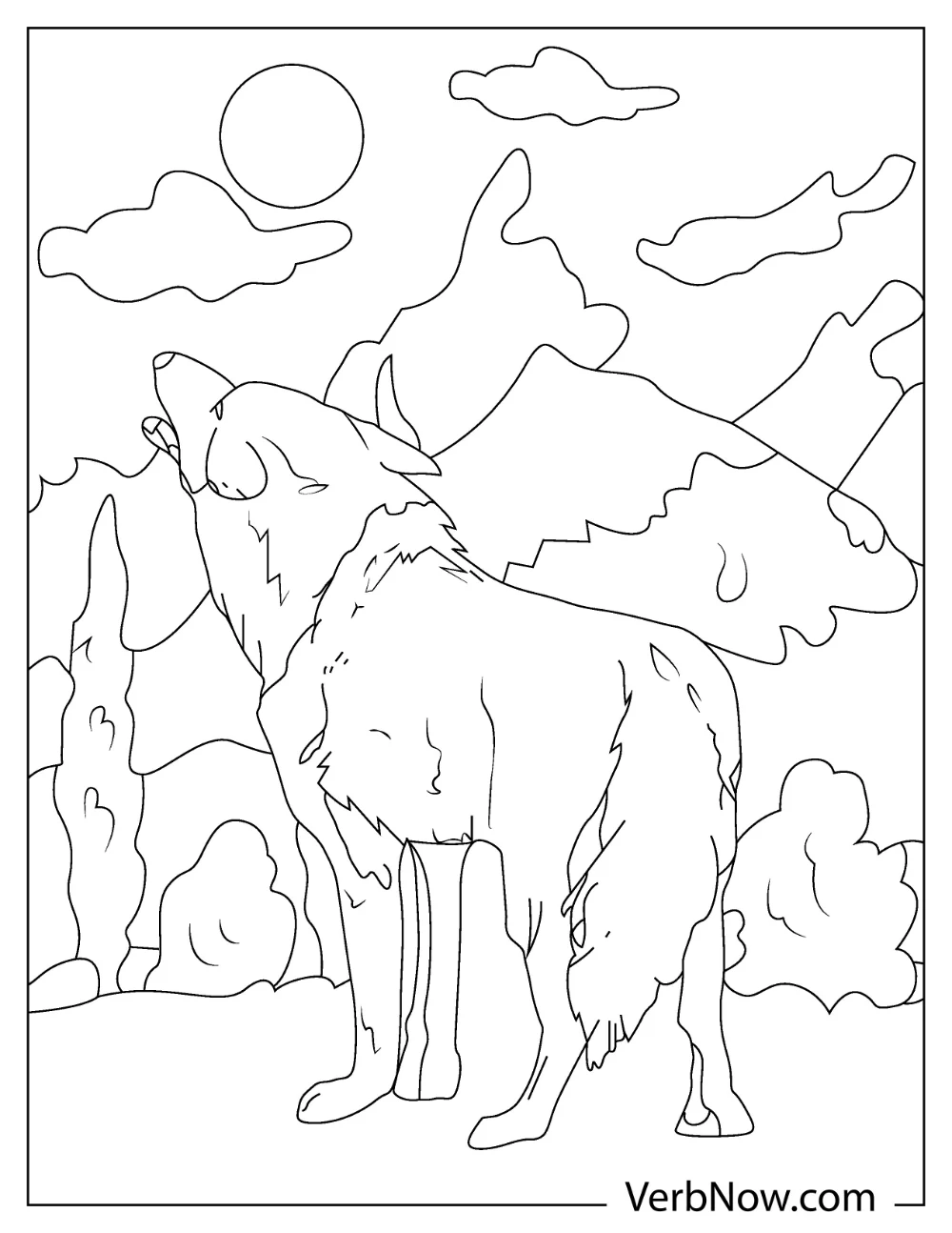 The Coyote howl in the snowy mountains