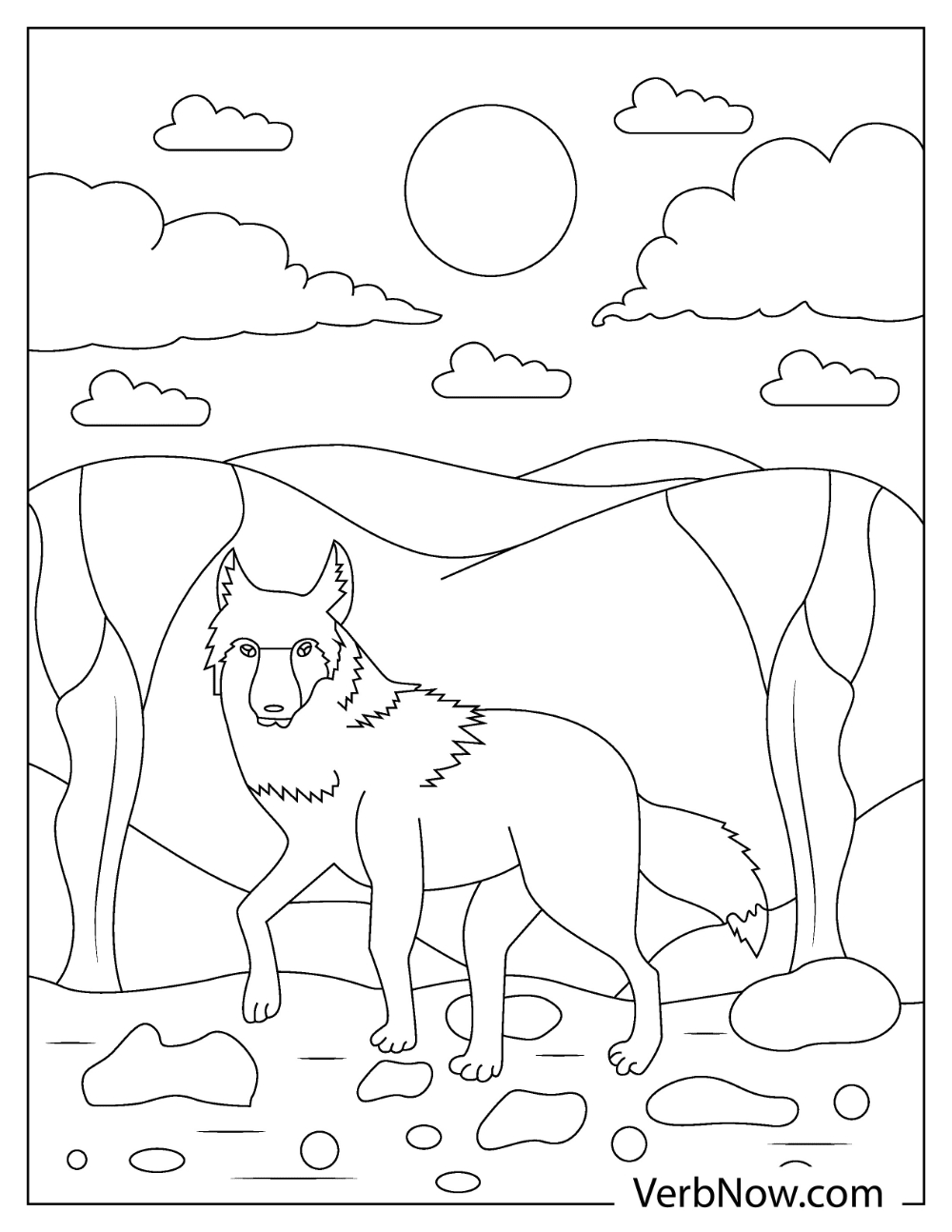 Smiling coyote standing on hind legs