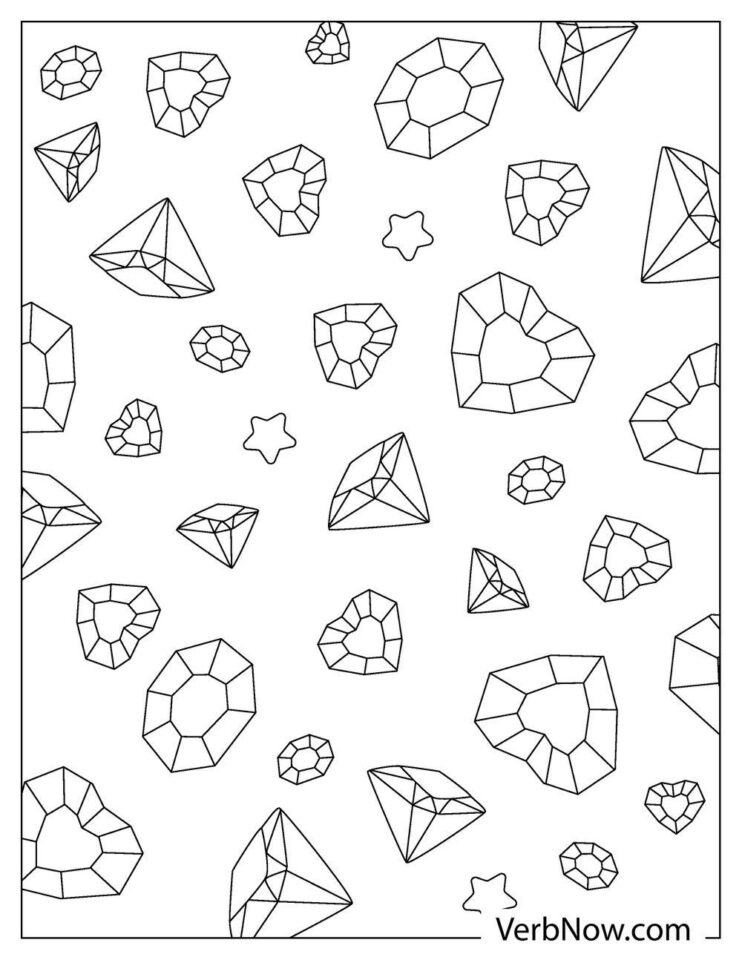 Free DIAMONDS Coloring Pages for Download (Printable PDF)