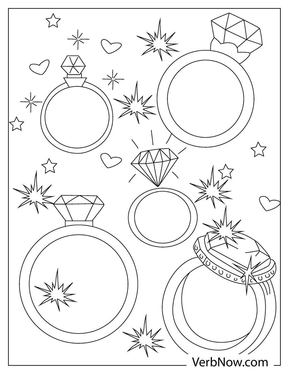 Wedding Rings Coloring Pages 2025 