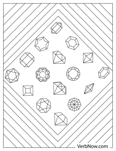 Free GEMSTONES Coloring Pages for Download (Printable PDF)