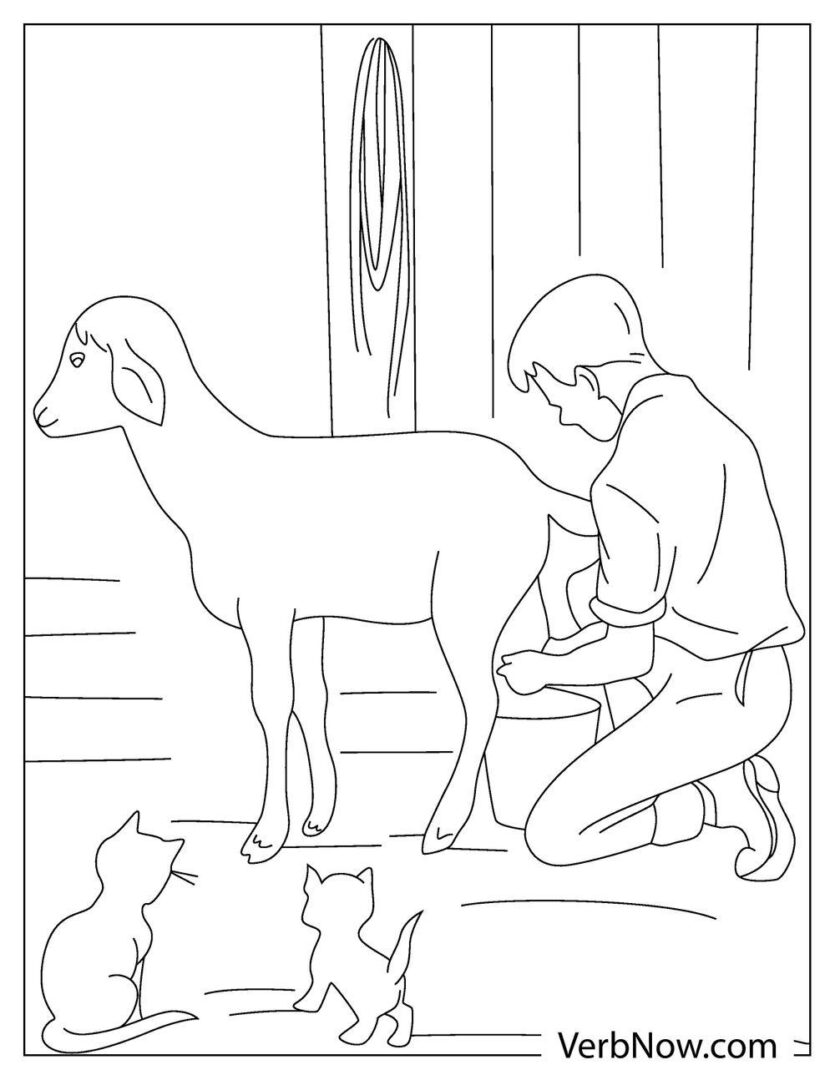 Free GOAT Coloring Pages for Download (Printable PDF)