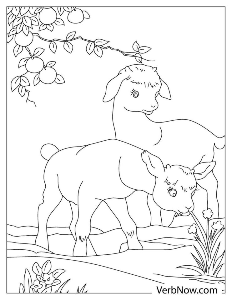 Free GOAT Coloring Pages for Download (Printable PDF)