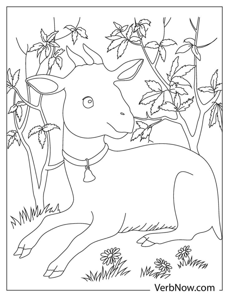 Free GOAT Coloring Pages for Download (Printable PDF)