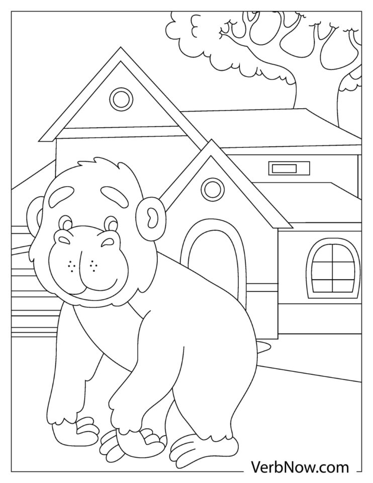 Free GORILLA Coloring Pages for Download (Printable PDF)