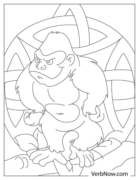 Free GORILLA Coloring Pages for Download (Printable PDF)