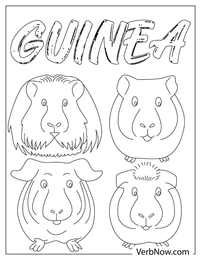 Free GUINEA PIG Coloring Pages for Download (Printable PDF)