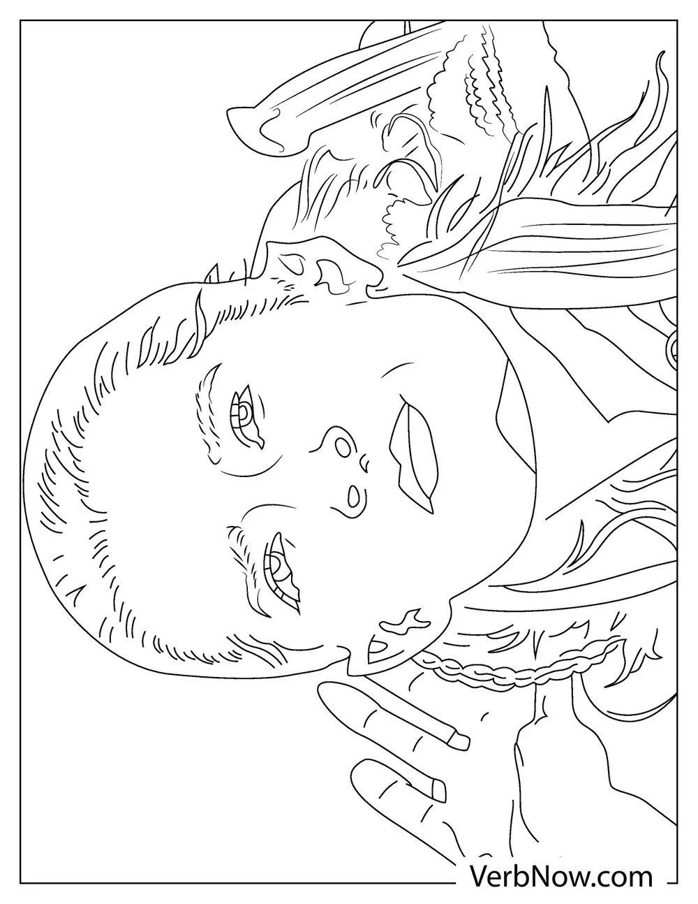 Legolas portrait coloring page for kids