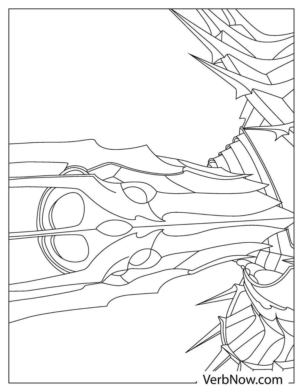 Coloring page for kids of warrior