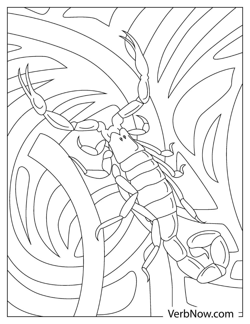 Dangerous scorpion animal coloring page