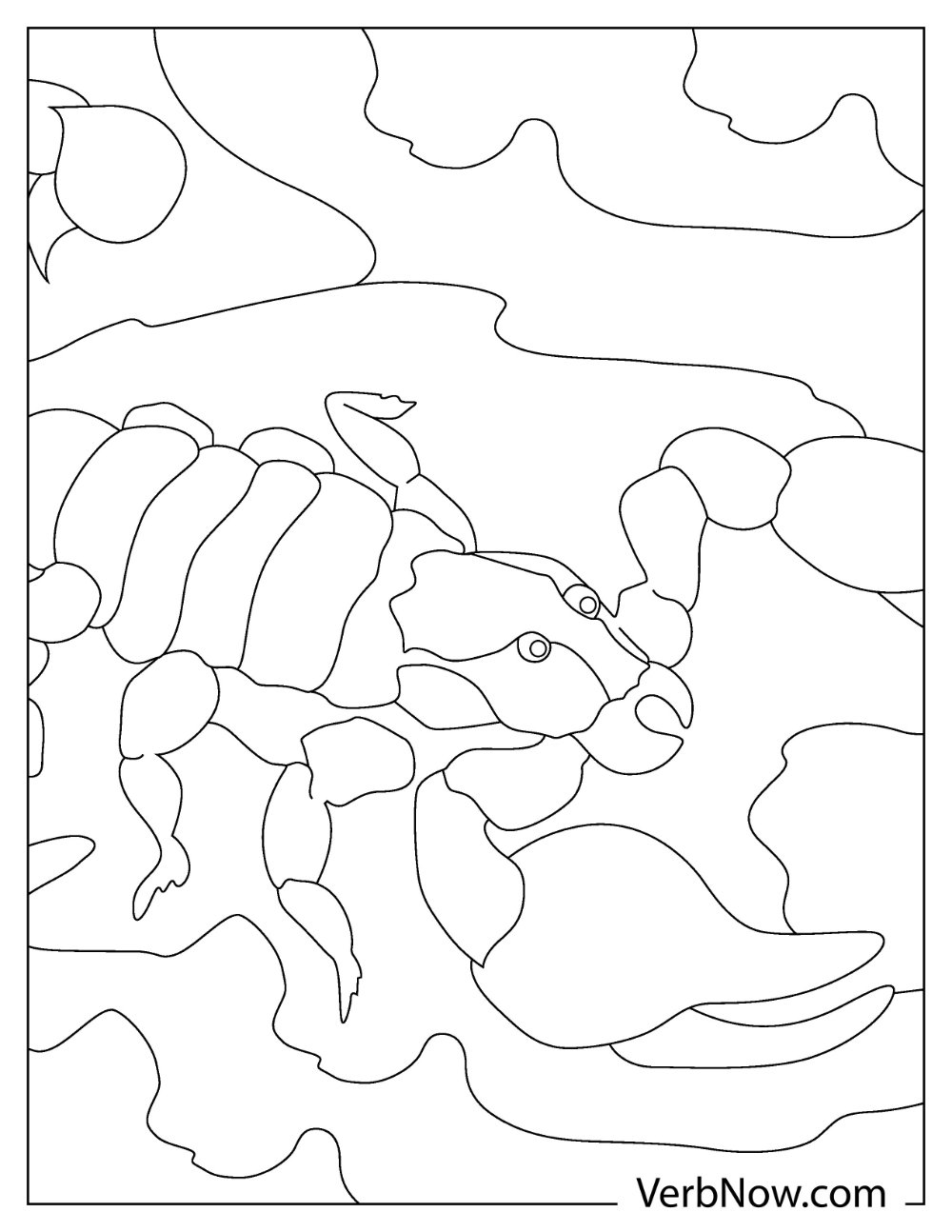 Desert wildlife scorpion coloring page