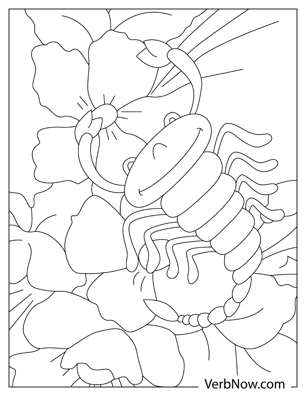 artoon scorpion coloring page for children