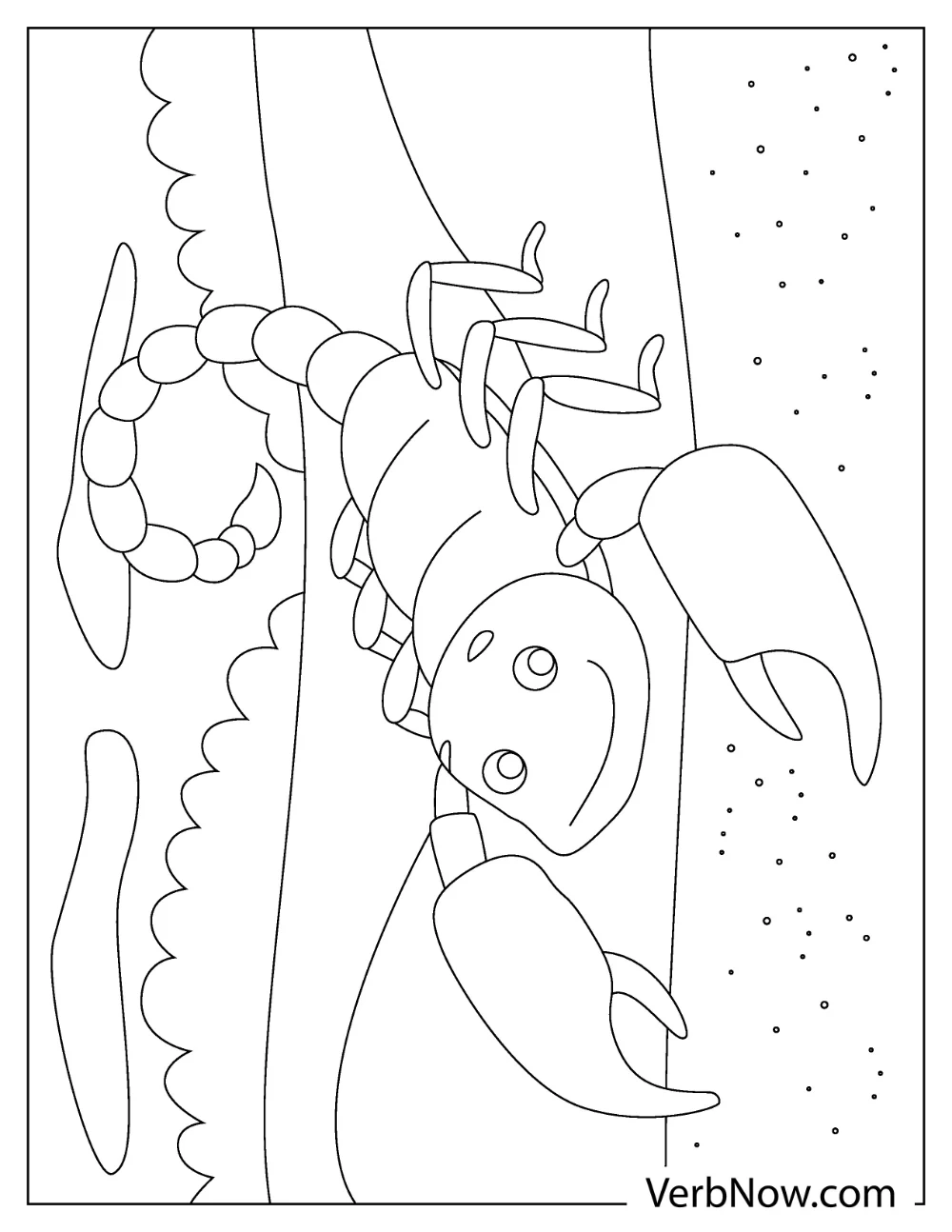 Bold lines scorpion coloring printable
