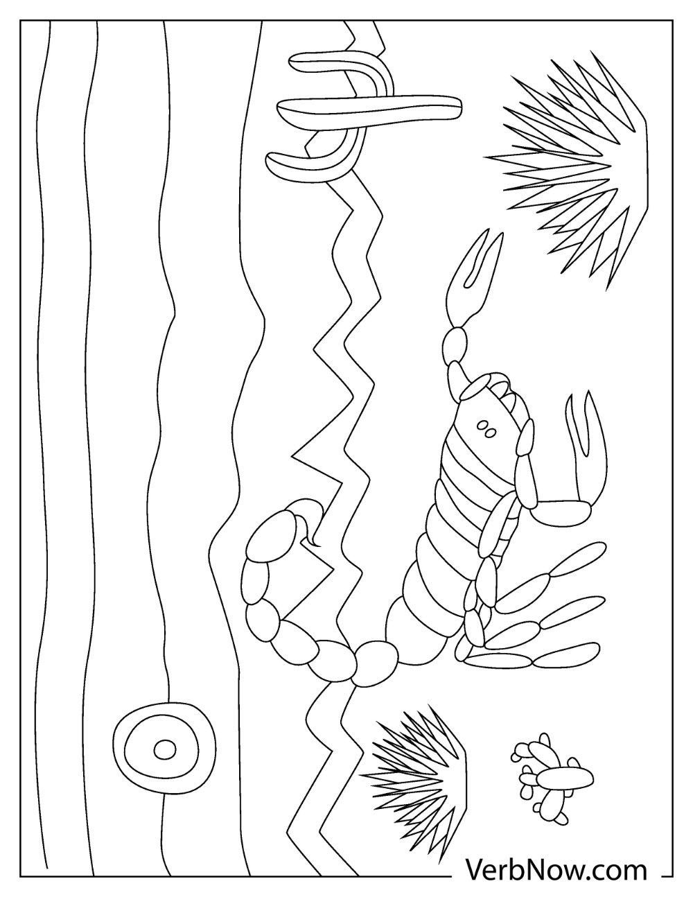 Fearsome desert scorpion coloring page