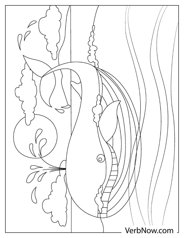 Free WHALE Coloring Pages &amp; Book for Download (Printable PDF) - VerbNow